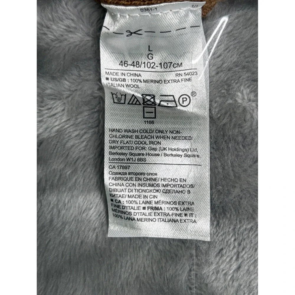 Banana Republic 100% Turtleneck Sweater Mens L Brown Long Sleeve Classic Fit